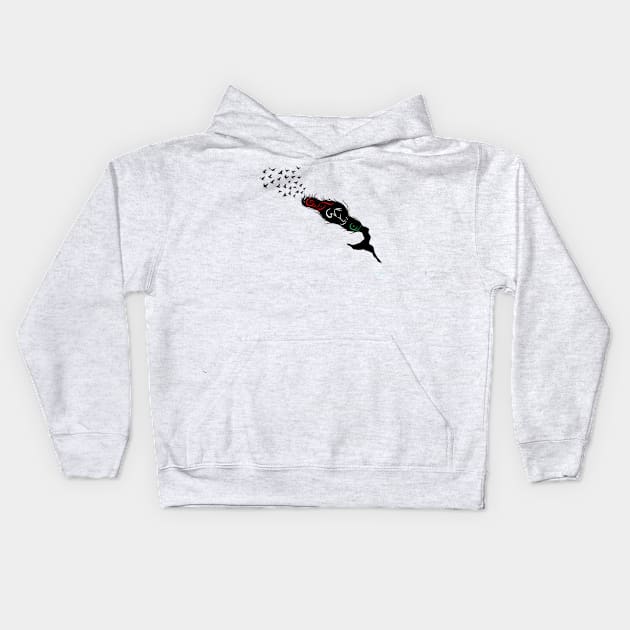 Woman Life Freedom - Zan Zendegi Azadi Kids Hoodie by The Free Nightingale